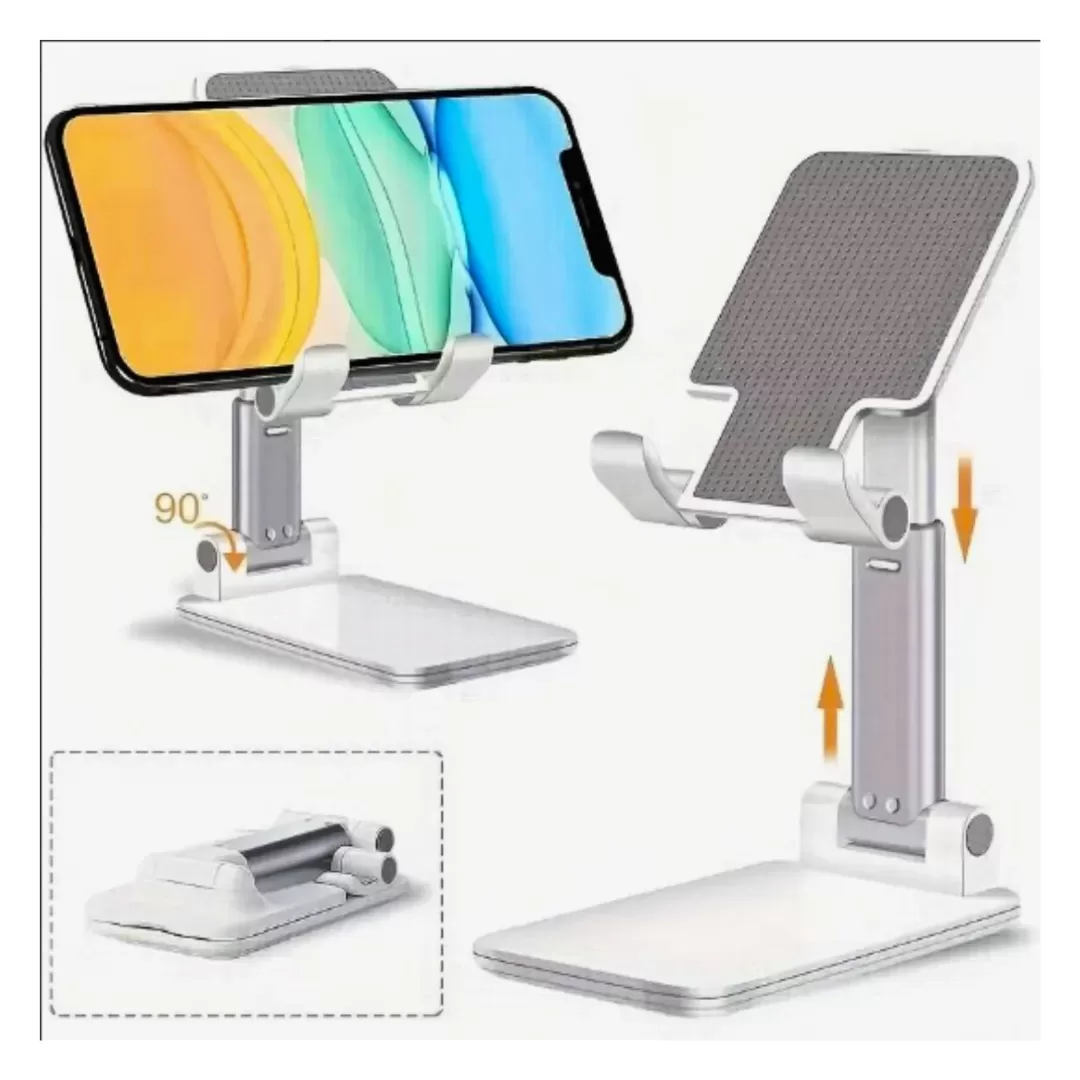 Soporte de Escritorio Universal para Teléfono Móvil y Tablet - Plegable y Ajustable